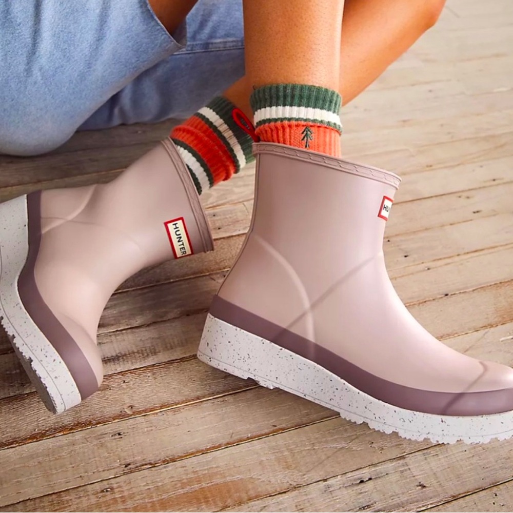 Hunter x Free People play speckled rain boot